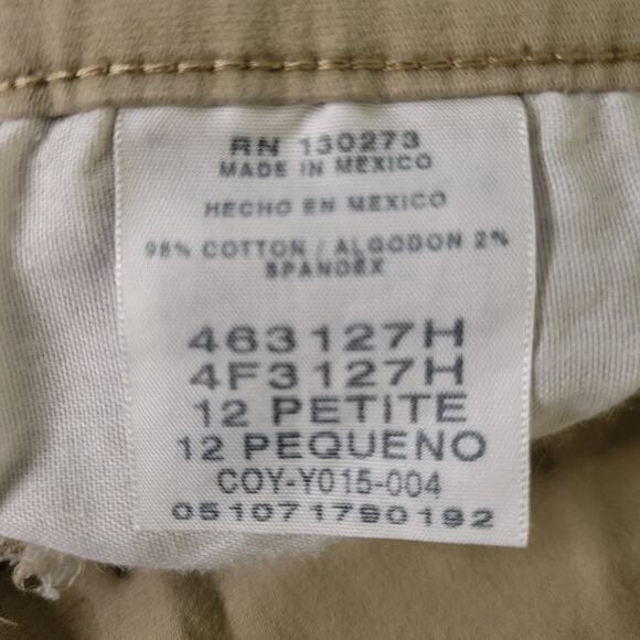 Lee Relaxed Fit Tan Straight Leg Pants - 12 Petite - Picture 7 of 7
